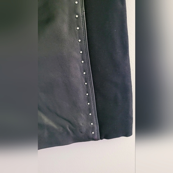 White House Black Market Elegant Black Faux Leather Pencil Skirt Women's Size 6 - Picture 4 of 8